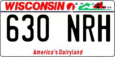 WI license plate 630NRH