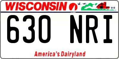 WI license plate 630NRI