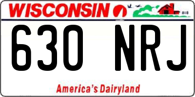 WI license plate 630NRJ