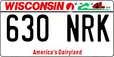 WI license plate 630NRK