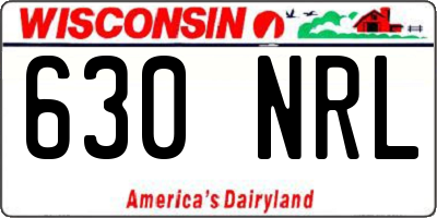 WI license plate 630NRL