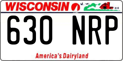 WI license plate 630NRP
