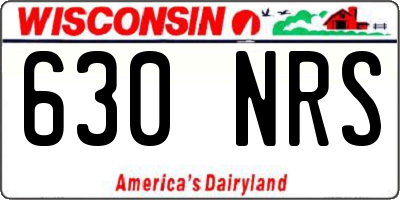 WI license plate 630NRS