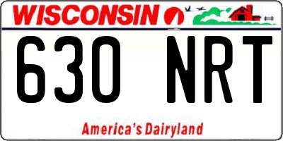 WI license plate 630NRT