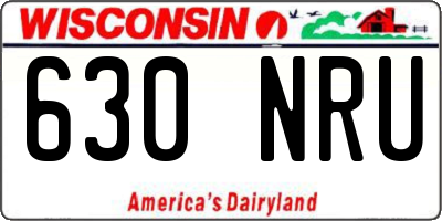 WI license plate 630NRU