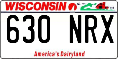 WI license plate 630NRX