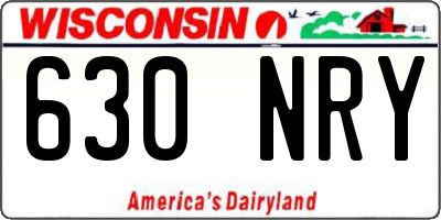 WI license plate 630NRY