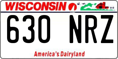 WI license plate 630NRZ