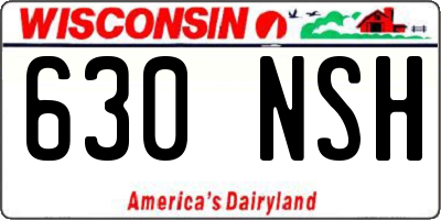 WI license plate 630NSH