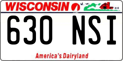 WI license plate 630NSI