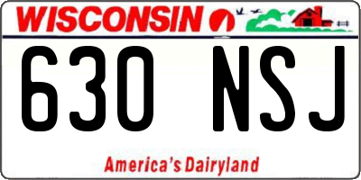 WI license plate 630NSJ