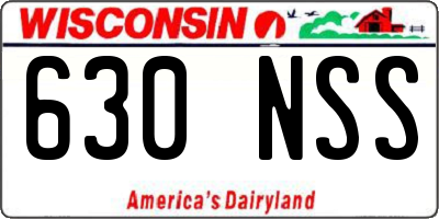 WI license plate 630NSS