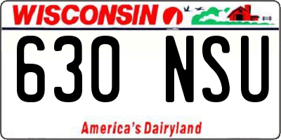 WI license plate 630NSU