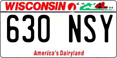 WI license plate 630NSY