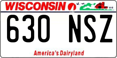 WI license plate 630NSZ