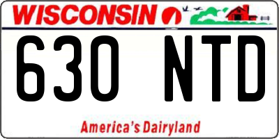 WI license plate 630NTD