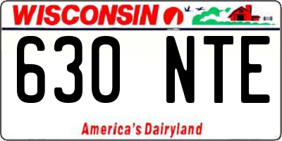 WI license plate 630NTE