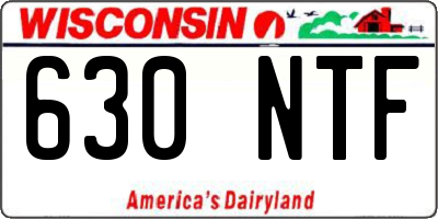 WI license plate 630NTF