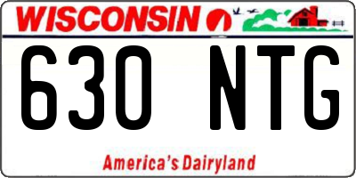 WI license plate 630NTG