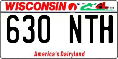 WI license plate 630NTH