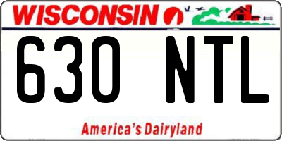 WI license plate 630NTL