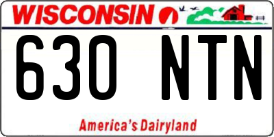 WI license plate 630NTN