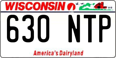 WI license plate 630NTP