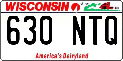 WI license plate 630NTQ