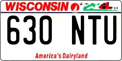 WI license plate 630NTU