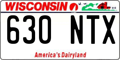 WI license plate 630NTX