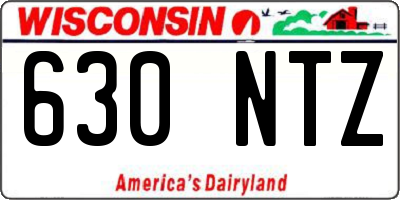 WI license plate 630NTZ