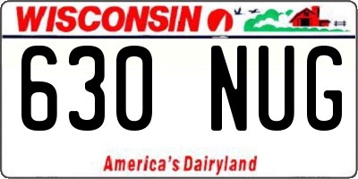 WI license plate 630NUG