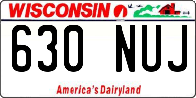 WI license plate 630NUJ