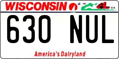 WI license plate 630NUL