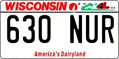 WI license plate 630NUR