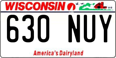 WI license plate 630NUY