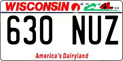 WI license plate 630NUZ