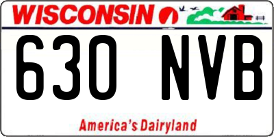 WI license plate 630NVB