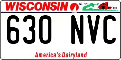 WI license plate 630NVC