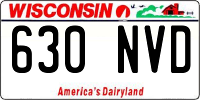 WI license plate 630NVD