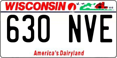 WI license plate 630NVE