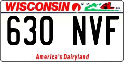 WI license plate 630NVF