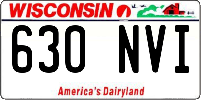 WI license plate 630NVI