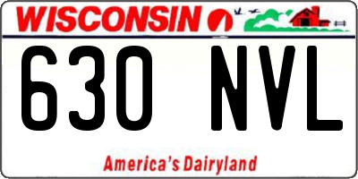 WI license plate 630NVL