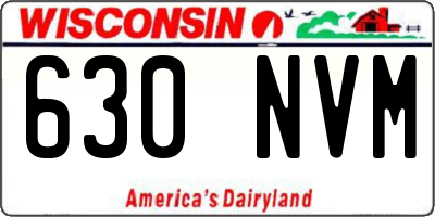 WI license plate 630NVM