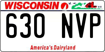 WI license plate 630NVP