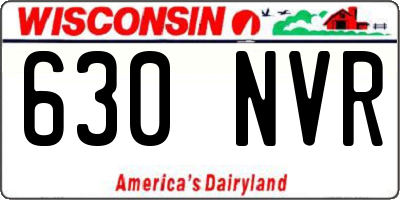 WI license plate 630NVR