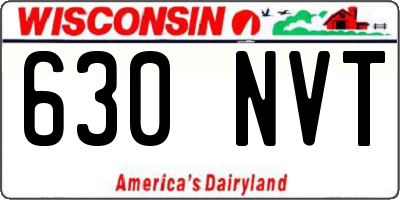 WI license plate 630NVT