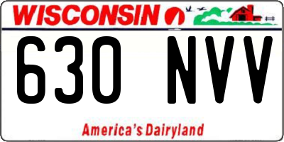 WI license plate 630NVV