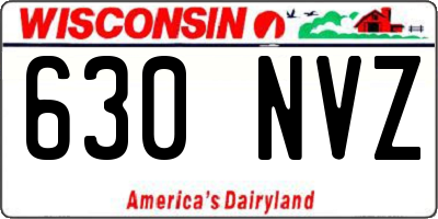 WI license plate 630NVZ